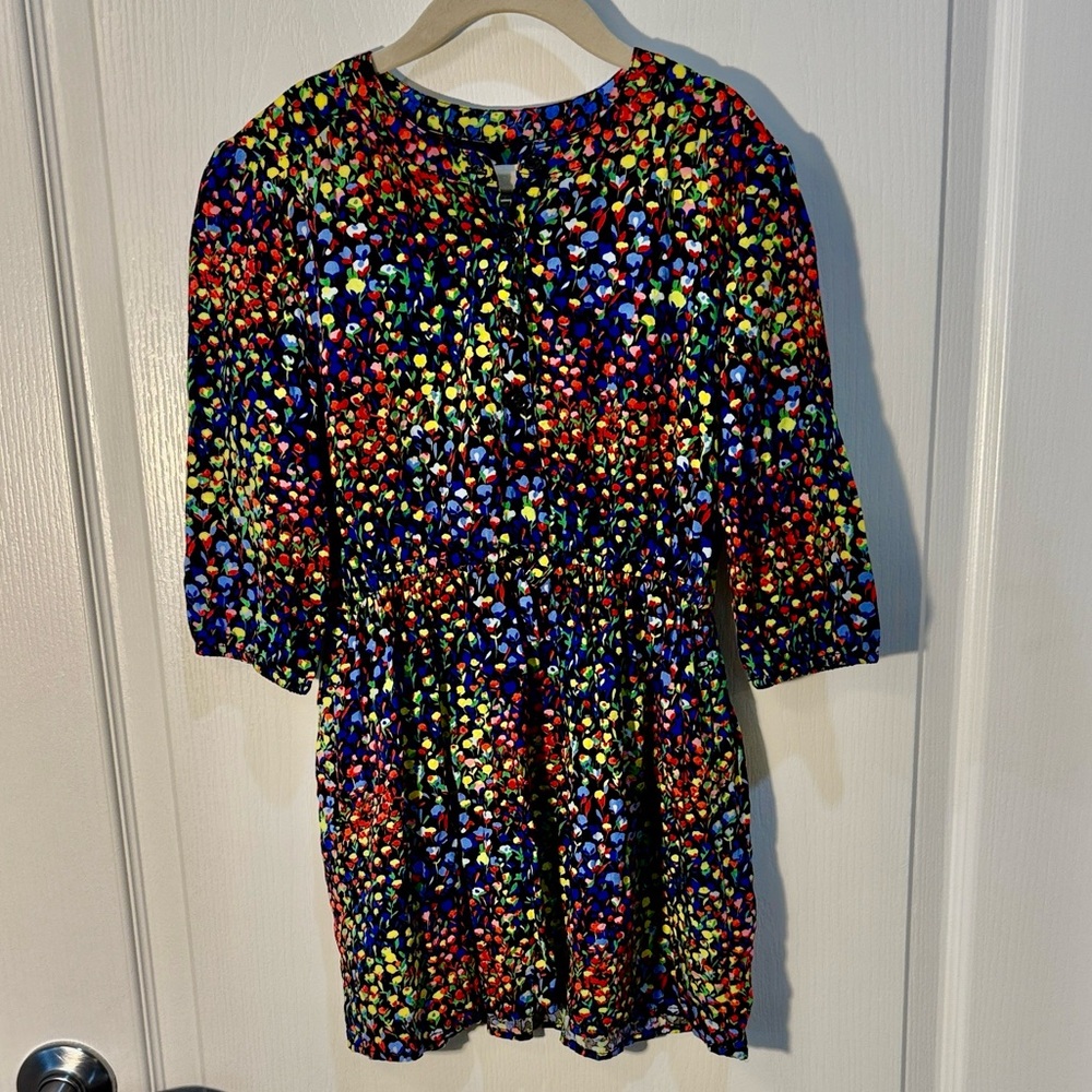 Gap Colorful Kids Floral Dress Long Sleeves Size 6/7